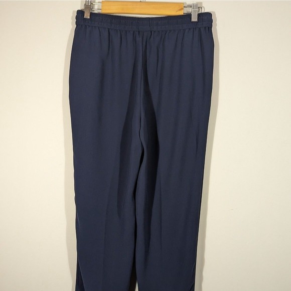 J.Crew Women Size 6 Navy Blue Polyester Drawstring Ankle Pants - Picture 1 of 7